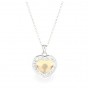 Колие с Кристали Сваровски/Swarovski Heart, Golden Shadow